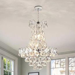 Lustres Lustre en cristal K9 Raindrop Plafonnier de luxe 6 lumières réglables suspendus éclairage suspendu