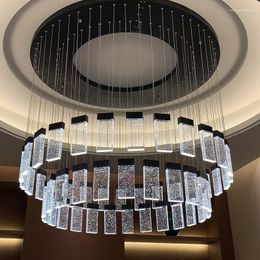 Candelabros Candelabro de cristal Modern Bubble Luxury Villa Hall Light Restaurant Nordic LED