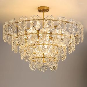 Kroonluchters Kristallen Bloem Verlichting Moderne Hanglamp Voor Plafond Woonkamer Eetkamer Home Decoraties Hanglampen Armatuur