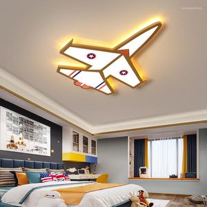 Kroonluchters schattige kinderen led plafondlampen ballonvliegtuig kinderen kamer slaapkamer woonkamer studeer lamp huizen decoratie indoor verlichting