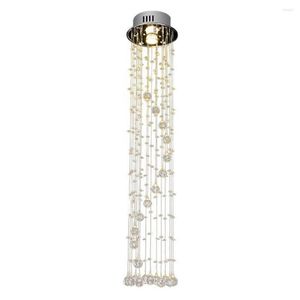 Kroonluchters D20 H100cm Moderne trap kroonluchter voor woonkamer Lichtarmatuur Minimalistische lange hanger Gu10 LED -lamp inbegrepen