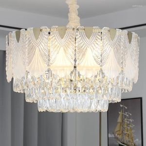 Lustres design moderne luxe cristal pendentif lustre en verre pour salon salle à manger lustre art suspension luminaire