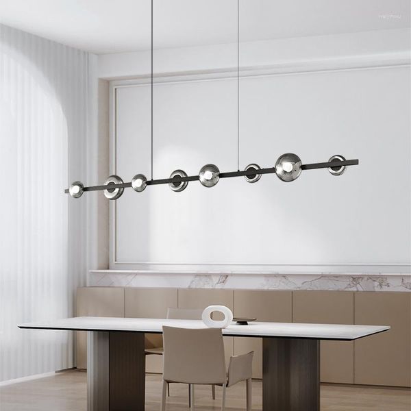 Candelabros Diseñador Arte Moderno Nórdico Minimalista LED Lámpara colgante Lámpara para sala de estar Comedor Oficina Interior Techo de vidrio colgante