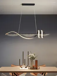 Lustres salle à manger Lustre moderne minimaliste Table nordique Led décoration appartement Lustre lampe