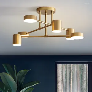 Kroonluchters drop led kroonluchter modern semi zwart wit goud glansplafondlicht voor eetkamer woonkamers slaapkamer binnen decorlampen