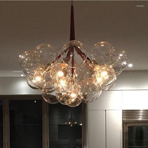 Kroonluchters elegante glazen bubbel kroonluchter zwart vergulde led lamp rose goud eetkamer slaapkamer voor indoor decor kunst