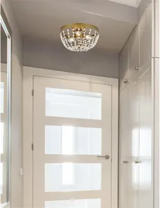 Lustres élégant éclairage intérieur moderne maison décorative lumineuse Kylie 12 pouces encastré en laiton