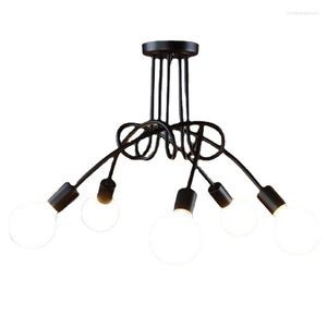 Kroonluiers modeontwerp van kinderkamer lamp Noordelijke koepel licht 3/5 koppen plafondlampen voor woningdecoratie