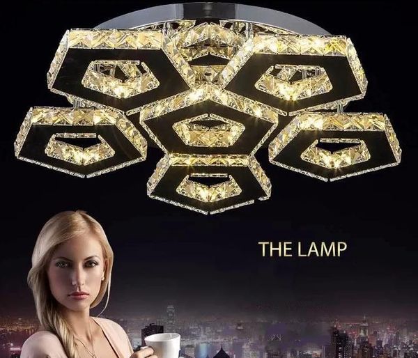 Les lustres Fashion Nouveaux lustres en cristal LED lampes de salon en acier inoxydable LAMPES CHANDELIER HIGHPOWER LUSTER LIGHT CHANDELIE LLFA