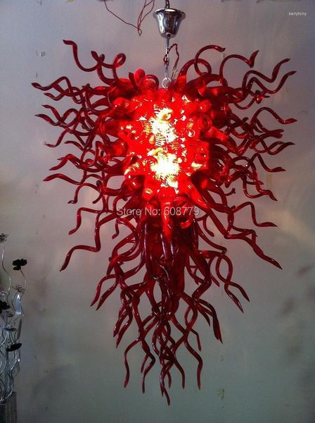 Lustres à la mode Murano Art éclairage lustre en verre rouge