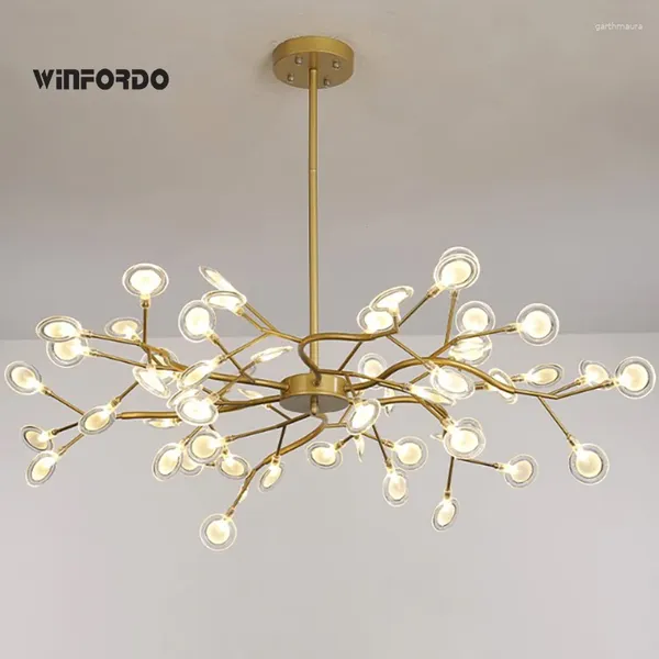 Lustres lustres à LED LED lustre léger branche pendante lampe décorative suspendu pour la maison (verre à la lampes en verre - pas en plastique)