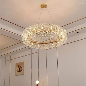 Lustres FKL lustre en cristal moderne Simple pour salon chambre île à manger Table 2023 lampes de pissenlit design