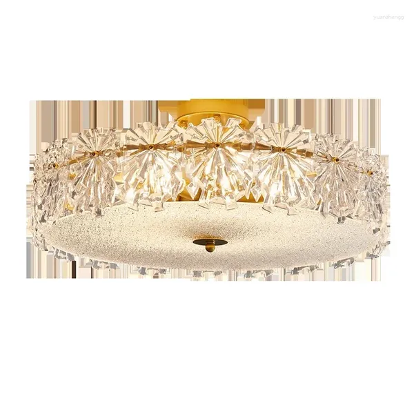 Lustres de style français Chambre principale LED Plafonnier Moderne Minimaliste Perle Verre Romantique Luminaires De Mariage