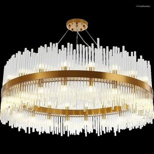 Lustres G9 LED Gold Chrome Designer Plafond Éclairage de lustre 2024 Tendance lampes suspendues lustrées para sala estar pour le salon
