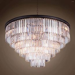 Lustres Gatsby Luminaires 33 Light 44 "Verre transparente Fringe gris Chandelier suspendu au plafond suspendu