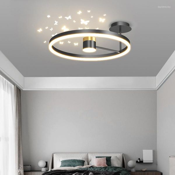 Lustres or/noir moderne LED pour chambre étude carré salon vestiaire balcon meubles d'intérieur lustre de plafond