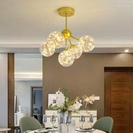 Kroonluchters Goud Gypsophila Led Art Kroonluchter plafondlicht voor woonkamer slaapkamer keuken maaltijd hanger interieur verlichting decoratie flowe