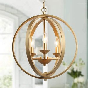 Kroonluchters Gouden Orb Kroonluchter Moderne Globe 3 Lichtarmatuur Voor Eetkamer Woonkamer Slaapkamer Foyer En Keuken