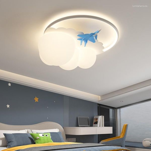 Lámparas de araña, luz LED moderna gris/azul/amarillo para niños, dormitorio, sala de estar, lustres, decoración creativa para el hogar, lámpara bonita para interiores