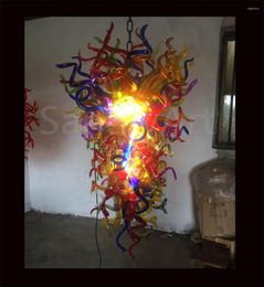 Les lustres fabriqués à la main DIY Chihuly Art Verre Chandelier pour la maison Décoration d'éclairage