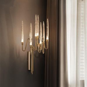 Candelabros Inicio Lujo Deco LED Vela Luces de pared Iluminación para sala de estar Comedor Dormitorio Lámpara de noche Decoración Accesorios de cocina modernos