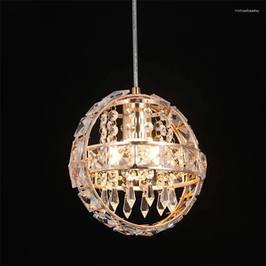 Lustres Intérieur K9 verre cristal réglable E27/E26 lampes suspendues luxe chevet Lustre plafonnier Lumiere Chambre Lustre luminaire