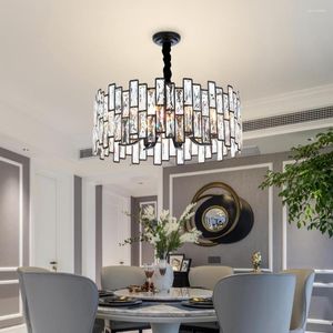 Lustres intérieur LED lustre pour salon luxe cristal plafonniers pendentifs décor salle à manger hall luminaires