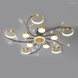 Lustres IRALAN LED lustre avec 3 couleurs gradation plafonnier 6/8/10 lumières pendentif pour salon Art déco