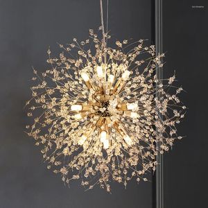 Lustres iralan-spark ball mend lustre lustre lunling menullion dinning salon room bar personnalité art créatif lampes cristallines
