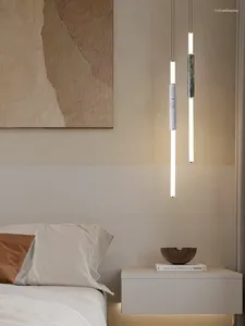 Kroonluiers Italië Art Deco Marble Home Decor Luster Elegant hangend licht LED Dimpelbaar comfort voor slaapkamer