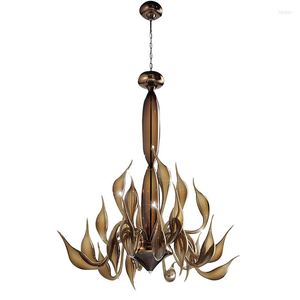 Kroonluchters Italië Swan Chandelier Modern Murano Creative Art Glass Light 24 Head