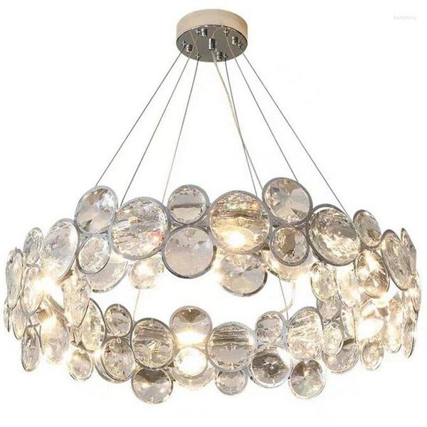 Lustres Jmmxiuz décoration de la maison lustre de luxe Led E14 K9 plafond pour chambre salon étude lumière d'invité