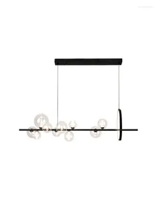 Lustres Cuisine Île Minimalisme Créatif LED Lustre Chambre Décor Lampe Suspendue Moderne Suspension Appareil Ménager Table À Manger