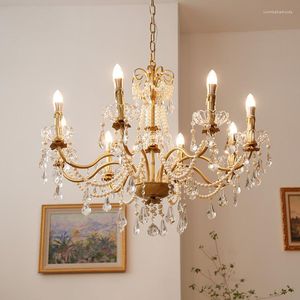 Candelabros de cocina, accesorio de cristal rústico para comedor E14, lámparas colgantes industriales, iluminación de araña para dormitorio y sala de estar