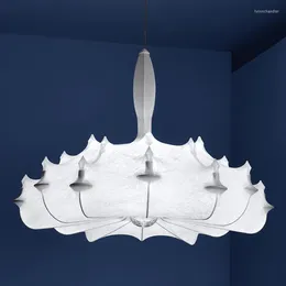 Kroonluchters Lamp LED Nordic Zijde Luchtschip Kroonluchter Grote Hanglampen Woonkamer Showroom Villa Decoratie Plafond Kunst Opknoping