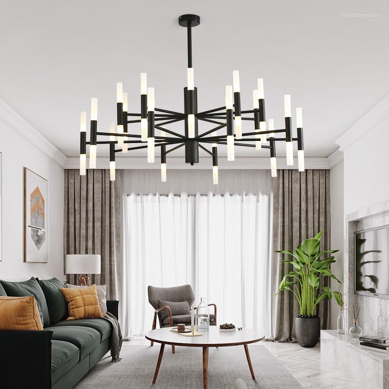 Lámparas de araña grande para sala de estar, cocina, dormitorio, decoración del hogar, luces de comedor doradas de lujo de hierro forjado