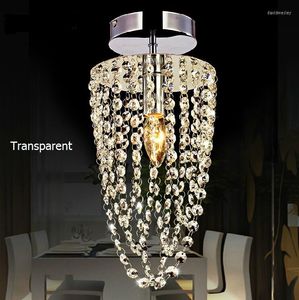 Lustres LED 1 Lumière Chrome K9 Lustre En Cristal Moderne Éclairage 110V-220V Couleur Transparente