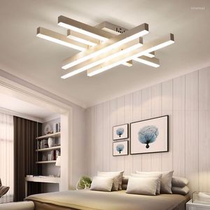 Lustres LED Acrylique Lustre Lumière Avec Télécommande Pour Salon Chambre Cuisine Moderne Branche D'arbre Blanc Suspendu Plafonnier