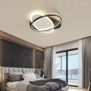 Lustres LED noir blanc lumières pour chambre à manger salon salle d'étude moderne fer aluminium acrylique éclairage décor à la maison lampes
