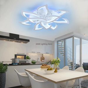 Kroonluchters led plafond kroonluchter bloemlicht met aparte bedieningsachterlicht thuis decor slaapkamer woonkamer eetkamer keukenlampen