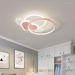 Lustres Led Plafond Lustre Lampe Pour Chambre D'enfant Bébé Chambre Étude Décoration Rose Bleu Surface Montage Moderne Luminaires