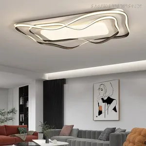 Lustres LED plafonnier rectangulaire salon bureau minimaliste moderne atmosphérique phares chambre principaux luminaires