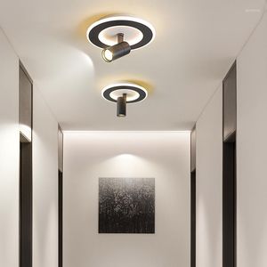 Lustres LED Lustre Pour Chevet Allée Couloir Balcon Entrée Lustre Avize Noir/blanc Moderne Lumières Éclairage À La Maison