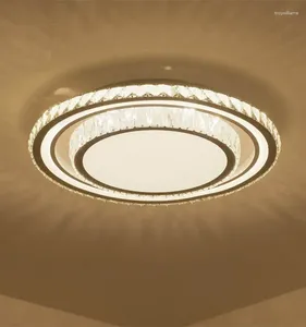 Lustres LED Lustre en cristal Dimmable moderne plafond pendentif lumières salon salle à manger lampe chambre monté Lustre