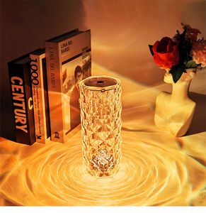 Kroonluchters LED Crystal Lamp Touch Table 16 Colors Night Light Projector LED Sfeer Room Licht Decor Kerstkamer Decoratie Home Lights