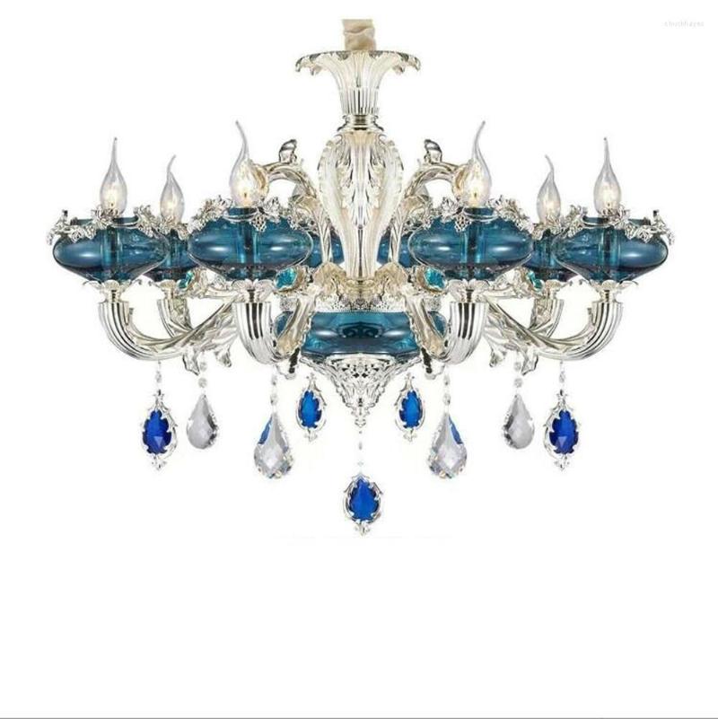 Chandeliers Led E14 European Zinc Alloy Glass Crystal Chandelier Lighting Light Lamp For Foyer Bedroom Dinning Room
