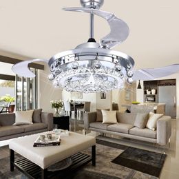 Kroonluchters led fan kristal kroonluchter eetkamer woonkamer droplights moderne muur/afstandsbediening lichten
