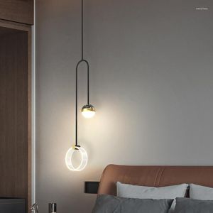 Candeliers LED Nórdico Techo moderno moderno montado con largas luces ultra brillantes Luces de estrella Minimalista Accesorio de la habitación