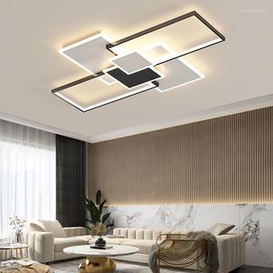 Lustres LED plafonnier carré pour cuisine chambre lustre lampes Loft appartement salon décor à la maison luminaires