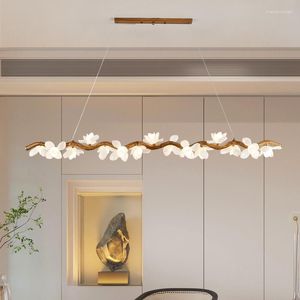 Kroonluchters Licht Moderne Led Voor Eetkamer Decor Ontworpen Rechthoekig Keukeneiland Armatuur Meditatie Nodic Hanglamp